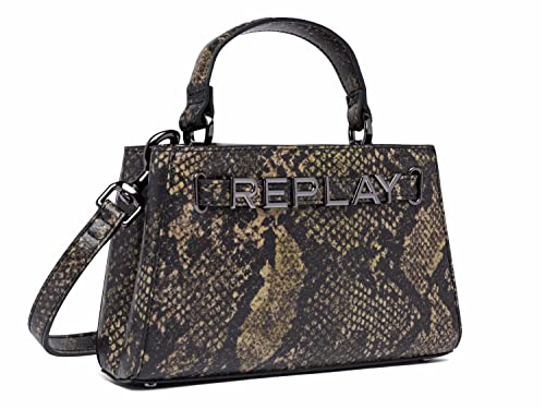 Replay Damen FW3379 Handtasche, 1496 MIL Green-Black-Khaki-LT GRE von Replay