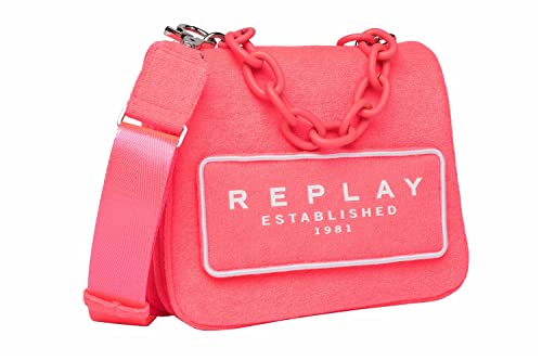 Replay Damen Umhängetasche mit Gliederkette, Peach Pink 227 (Rosa), Onesize von Replay