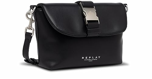 Replay Damen Handtasche Klein aus Kunstleder, Schwarz (Black 098), Onesize von Replay