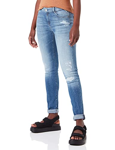 Replay Damen Faaby Bio Cotton Jeans, 0092 MEDIUM Blue, 30W / 28L von Replay