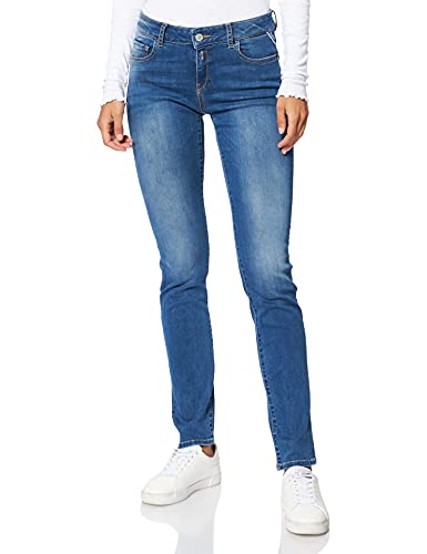 Replay Damen Faaby Powerstretch Denim Jeans, 009 MEDIUM Blue, 28W / 28L von Replay