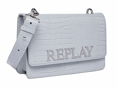 Replay Damen Fw3000 Schultertasche, 032 Cement Grey, Einheitsgröße EU von Replay