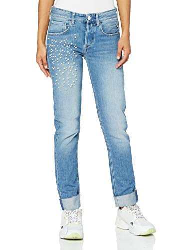 Replay Damen HETER Boyfriend Jeans, Blau (Light Blue 10), 25W / 34L von Replay