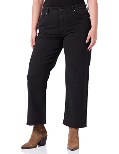 Replay Damen Heveleen Jeans, 998 Nearly Black, 29W von Replay