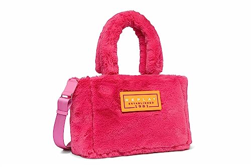 Replay Damen Handtasche Klein aus Kunstfell, Pink 324 (Rosa), Onesize von Replay