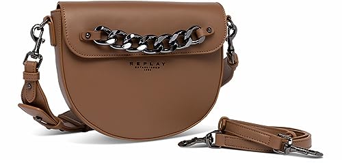 Replay Damen Handtasche Klein aus Kunstleder, Brick Brown 060 (Braun), Onesize von Replay