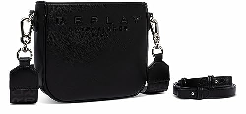 Replay Damen Handtasche Klein aus Kunstleder, Black 098 (Schwarz), Onesize von Replay