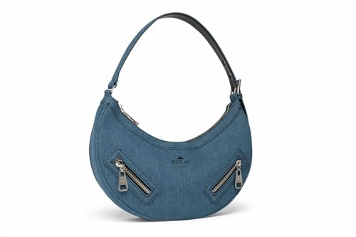 Replay Damen Handtasche aus Baumwolle, Blau (Blue Denim_ 493), Onesize von Replay