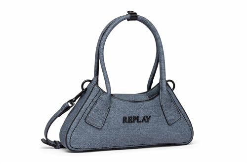 Replay Damen Handtasche aus Kunstleder, Blau (Blue Denim 493), Onesize von Replay