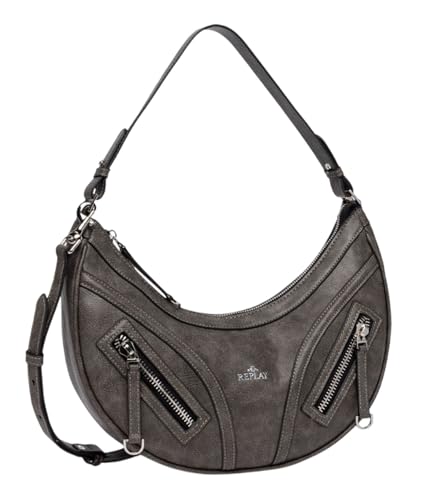 Replay Damen Handtasche aus Kunstleder, Schwarz (Washed Black 0097), Onesize von Replay