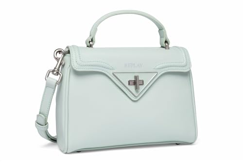 Replay Damen Handtasche aus Kunstleder, Türkis (Pastel Cobalt Blue 449), Onesize von Replay