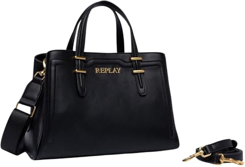 Replay Damen Handtasche mit Logo, Schwarz (Black 0098), Onesize von Replay