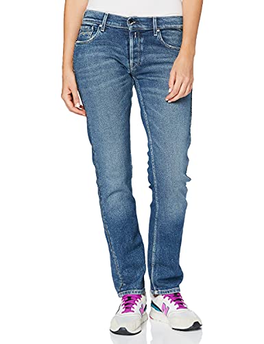 Replay Damen JOPLYN Straight Jeans, Blau (Medium Blue 9), 25W / 30L von Replay