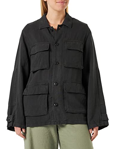 Replay Damen Jacke aus Leinenmix, Blackboard 099 (Schwarz), XS von Replay