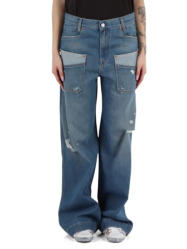 Replay Damen Jeans Cargo Fit, Medium Blue 009 (Blau), 32W/32L von Replay