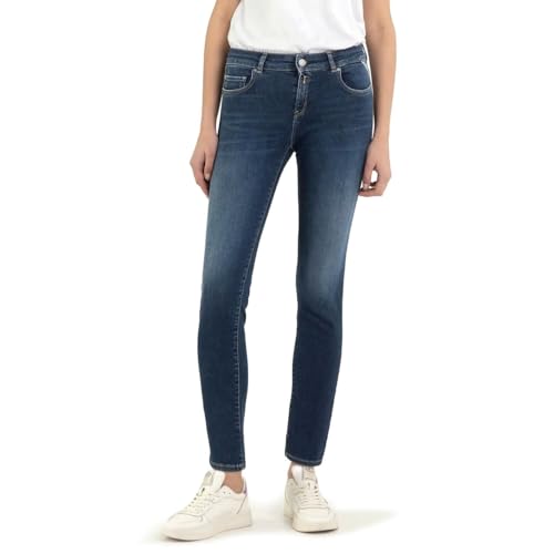 Replay Damen Jeans Faaby Slim-Fit X-Lite mit Power Stretch, Blau (Medium Blue 009), 30W / 30L von Replay