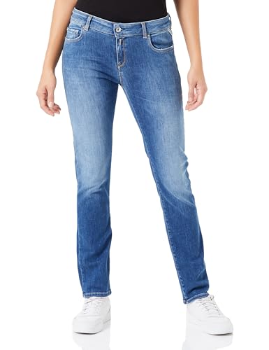 Replay Damen Jeans Faaby Slim-Fit, Medium Blue 009 (Blau), 23W / 28L von Replay