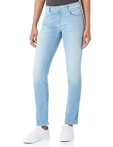 Replay Damen Jeans Faaby Slim-Fit Bio, Light Blue 010 (Blau), 26W / 30L von Replay