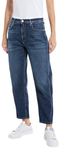 Replay Damen Jeans Keida Baloon-Fit, Dark Blue 007 (Blau), 29W von Replay