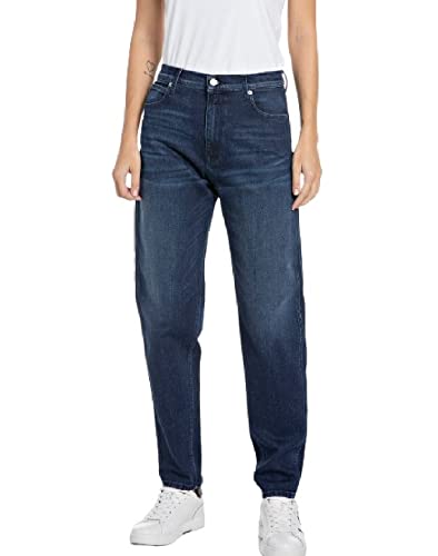 Replay Damen Jeans Keida Baloon-Fit, Dark Blue 007 (Blau), 31W / 28L von Replay