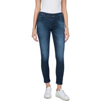 Replay Damen Jeans Luzien - Skinny Fit - Hyperflex - Blau - Dark Blue Denim von Replay