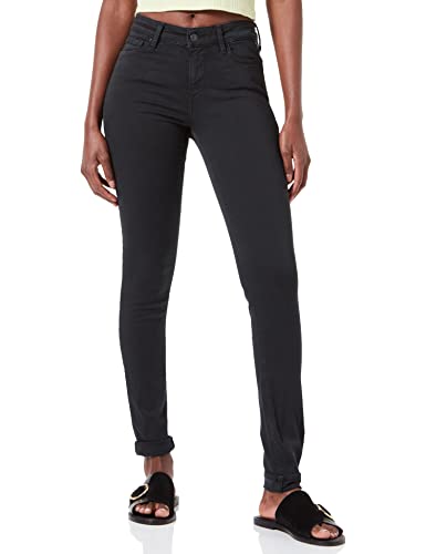 Replay Damen Jeans Luzien Skinny-Fit Hyperflex Colour X-Lite mit Stretch, Nearly Black 998 (Schwarz), 25W / 32L von Replay