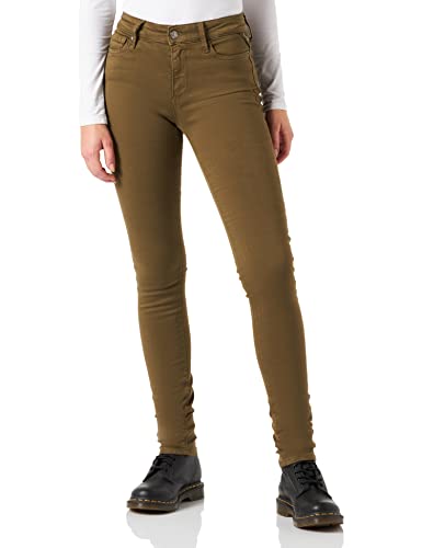 Replay Damen Jeans Luzien Skinny-Fit Hyperflex Colour X-Lite mit Stretch, Army Green 238 (Grün), 27W / 32L von Replay