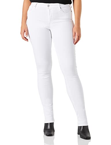 Replay Damen Jeans Luzien Skinny-Fit Hyperflex Colour X-Lite mit Stretch, White 120 (Weiß), 32W / 32L von Replay