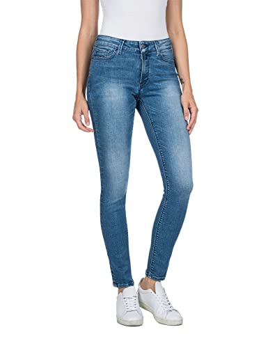 Replay Damen Jeans Luzien Skinny-Fit mit Comfort Stretch, Medium Blue 009 (Blau), 31W / 32L von Replay