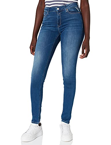 Replay Damen Jeans Luzien Skinny-Fit mit Power Stretch, Medium Blue 009 (Blau), 24W / 28L von Replay