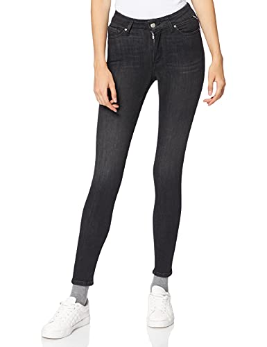 Replay Damen Jeans Luzien Skinny-Fit mit Power Stretch, Black 098 (Schwarz), 24W / 32L von Replay