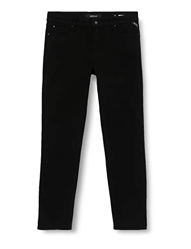 Replay Damen Jeans Luzien Skinny-Fit, Black 098 (Schwarz), 23W / 28L von Replay