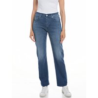 Replay Damen Jeans MAIJKE STRAIGHT - Straight Fit - Blau - Medium Blue Denim von Replay