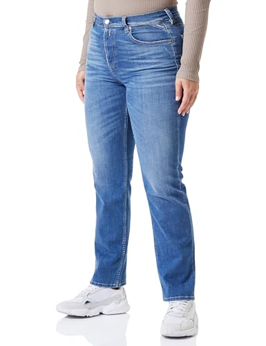 Replay Damen Jeans Maijke Straight-Fit mit Stretch, Blau (Medium Blue 009), 24W / 30L von Replay