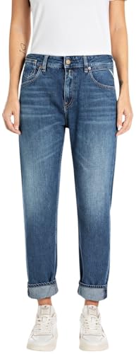 Replay Damen Jeans Marty Boyfit, Blau (Medium Blue 009-5), 28W / 30L von Replay
