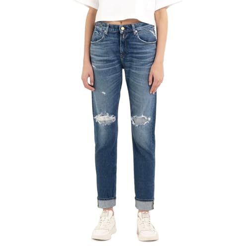 Replay Damen Jeans Marty Boyfit Original, Dark Blue 007 (Blau), 31W / 30L von Replay