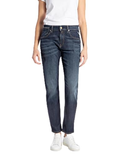 Replay Damen Jeans Marty Boyfit mit Stretch, Blau (Dark Blue 007), W26 x L32 von Replay