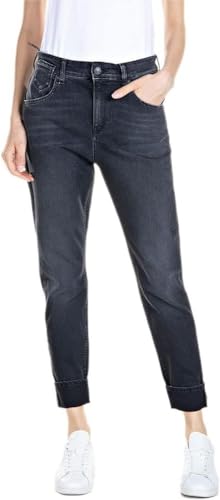 Replay Damen Jeans Marty Boyfit mit Stretch, Grau (Dark Grey 097), W29 x L32 von Replay