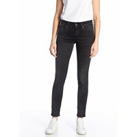 Replay Damen Jeans NEW LUZ - Skinny Fit - Schwarz - Black Denim Hyperflex von Replay