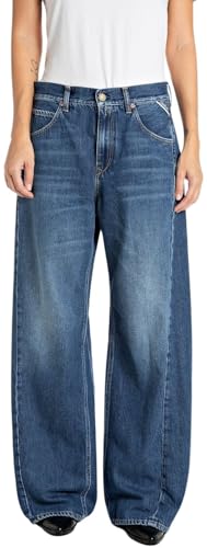 Replay Damen Jeans Narja Baggy-Fit, Blau (Medium Blue 009-1), 27W / 30L von Replay