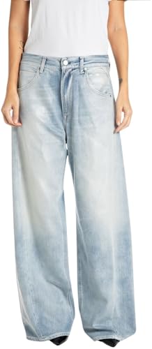 Replay Damen Jeans Narja Baggy-Fit, Blau (Super Light Blue 011), 24W / 28L von Replay