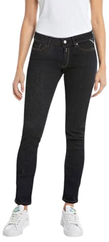 Replay Damen Jeans New Luz Skinny-Fit Hyperflex Forever Dark mit Stretch, Dark Blue 007 (Blau), 28W / 30L von Replay