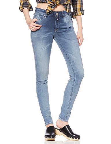 Replay Damen New Luz Hyper Bio Jeans Skinny, Blau (Medium Blue 91), 31W / 30L von Replay