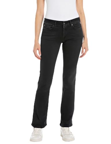 Replay Damen Jeans New Luz Skinny-Fit mit Comfort Stretch, Black 098 (Schwarz), 29W / 32L von Replay