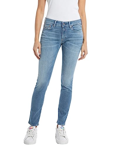 Replay Damen Jeans New Luz Skinny-Fit mit Power Stretch, Blau (Medium Blue 009), 23W / 32L von Replay