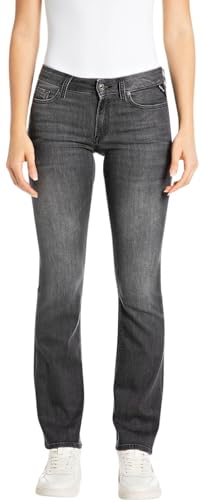 Replay Damen Jeans New Luz Skinny-Fit mit Power Stretch, Grau (Dark Grey 097), 26W / 30L von Replay