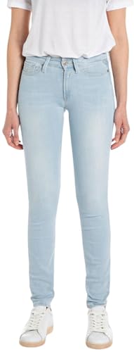 Replay Damen Jeans New Luz Skinny-Fit mit Power Stretch, Super Light Blue 011 (Blau), 28W / 30L von Replay