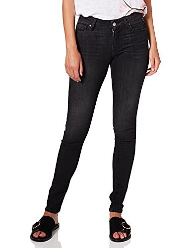Replay Damen Jeans New Luz Skinny-Fit mit Power Stretch, Black 098 (Schwarz), 23W / 28L von Replay