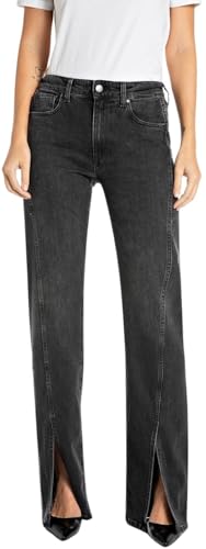 Replay Damen Jeans Perlie Comfort Denim, Schwarz (Black 098), 28W / 32L von Replay