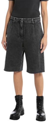 Replay Damen Jeans Shorts Bemudas aus Comfort Denim, Black 098 (Schwarz), 25W von Replay